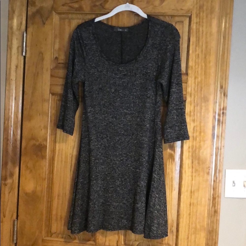 Gray flowy dress